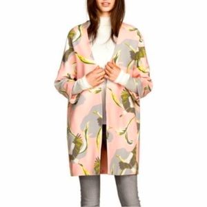 Pink Crane Print Pink kimono jacket